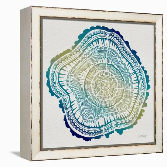 Tree Rings in Ombre-Cat Coquillette-Framed Premier Image Canvas