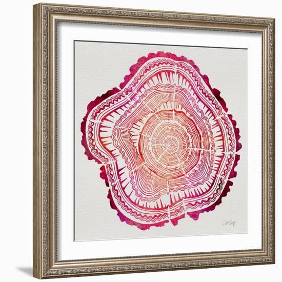 Tree Rings in Pink-Cat Coquillette-Framed Giclee Print