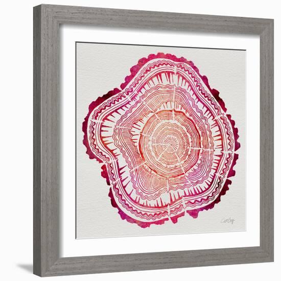 Tree Rings in Pink-Cat Coquillette-Framed Giclee Print