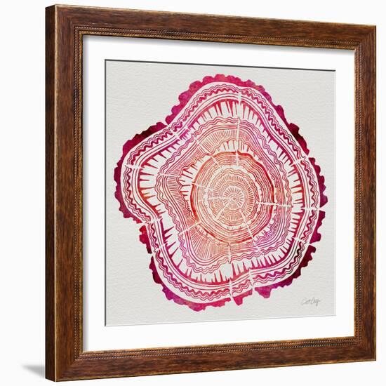 Tree Rings in Pink-Cat Coquillette-Framed Giclee Print