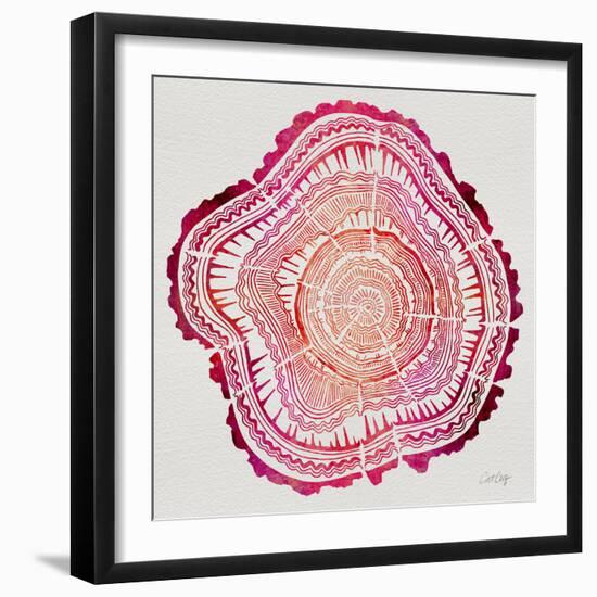 Tree Rings in Pink-Cat Coquillette-Framed Giclee Print