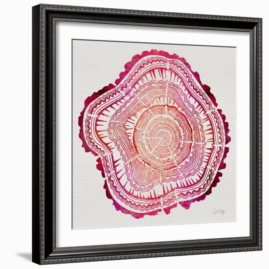 Tree Rings in Pink-Cat Coquillette-Framed Giclee Print