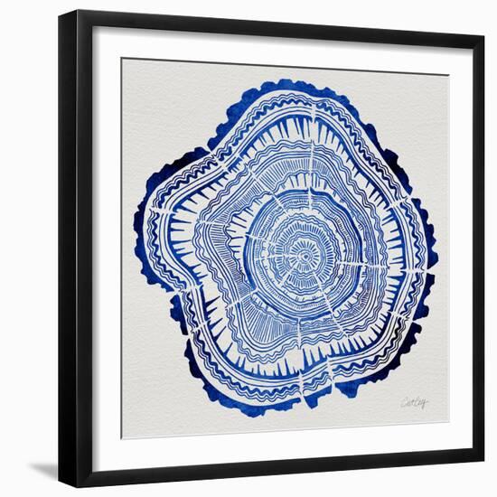 Tree Rings Navy-Cat Coquillette-Framed Giclee Print