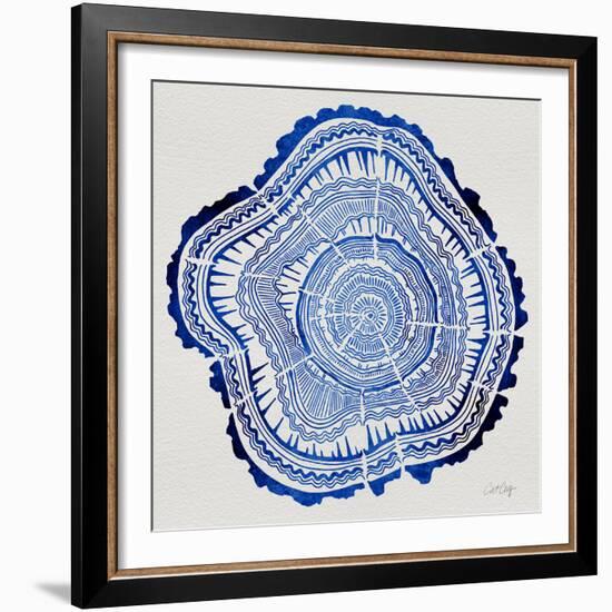 Tree Rings Navy-Cat Coquillette-Framed Giclee Print