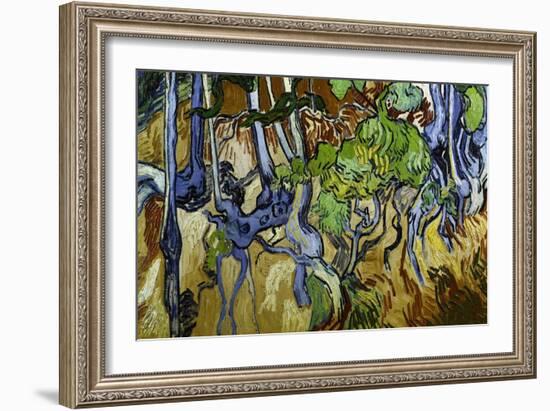 Tree Roots and Tree Trunks-Vincent van Gogh-Framed Giclee Print