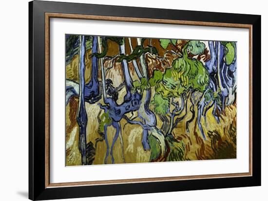 Tree Roots and Tree Trunks-Vincent van Gogh-Framed Giclee Print