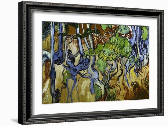 Tree Roots and Tree Trunks-Vincent van Gogh-Framed Giclee Print