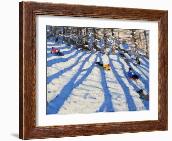 Tree Shadows, Morzine-Andrew Macara-Framed Giclee Print