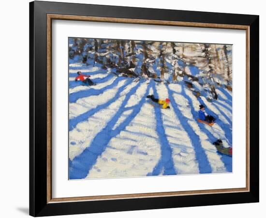 Tree Shadows, Morzine-Andrew Macara-Framed Giclee Print