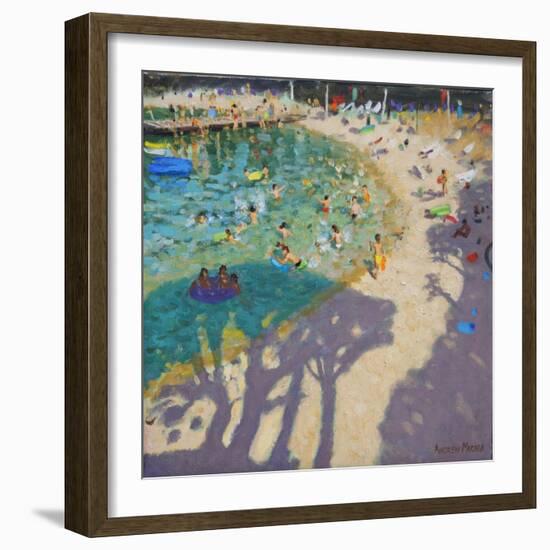 Tree Shadows, on the Beach, Near Rovinj, 2016-Andrew Macara-Framed Giclee Print