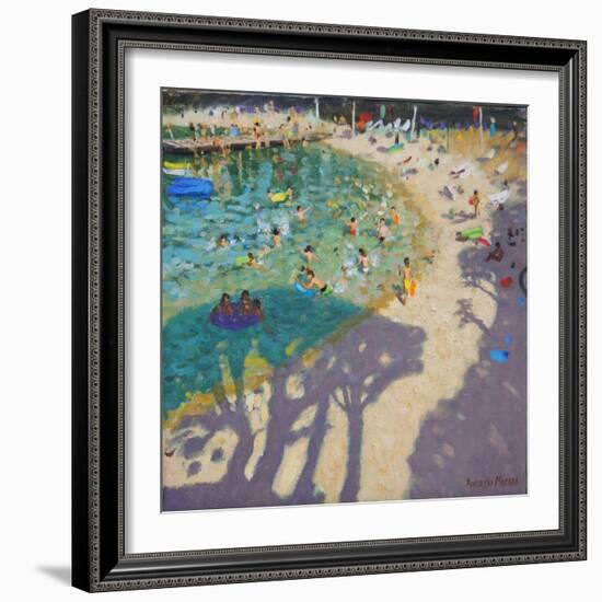 Tree Shadows, on the Beach, Near Rovinj, 2016-Andrew Macara-Framed Giclee Print