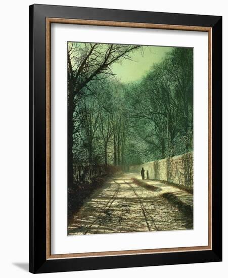 Tree Shadows on the Park Wall, Roundhay, Leeds, 1872-John Atkinson Grimshaw-Framed Giclee Print