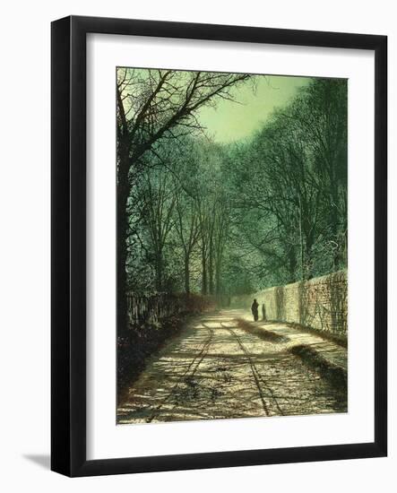 Tree Shadows on the Park Wall, Roundhay, Leeds, 1872-John Atkinson Grimshaw-Framed Giclee Print