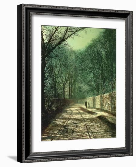 Tree Shadows on the Park Wall, Roundhay, Leeds, 1872-John Atkinson Grimshaw-Framed Giclee Print