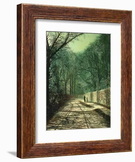 Tree Shadows on the Park Wall, Roundhay, Leeds, 1872-John Atkinson Grimshaw-Framed Giclee Print