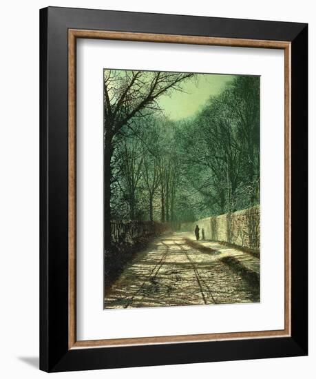 Tree Shadows on the Park Wall, Roundhay, Leeds, 1872-John Atkinson Grimshaw-Framed Giclee Print