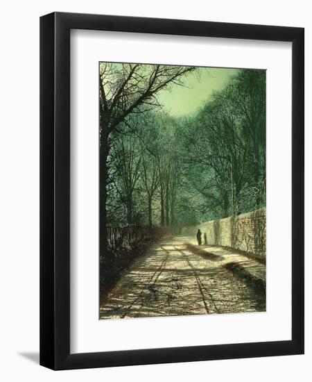 Tree Shadows on the Park Wall, Roundhay, Leeds, 1872-John Atkinson Grimshaw-Framed Giclee Print