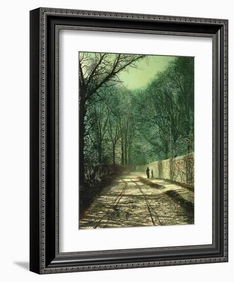 Tree Shadows on the Park Wall, Roundhay, Leeds, 1872-John Atkinson Grimshaw-Framed Giclee Print