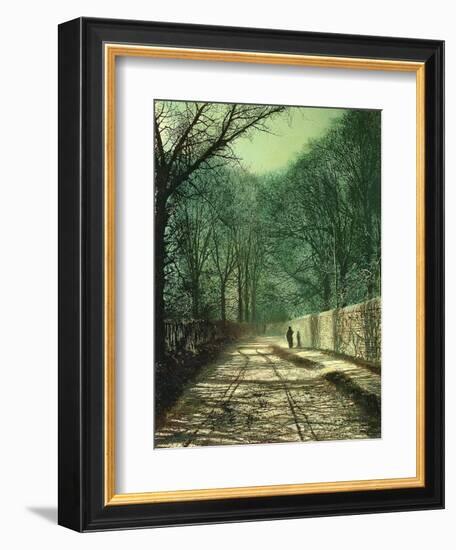 Tree Shadows on the Park Wall, Roundhay, Leeds, 1872-John Atkinson Grimshaw-Framed Giclee Print