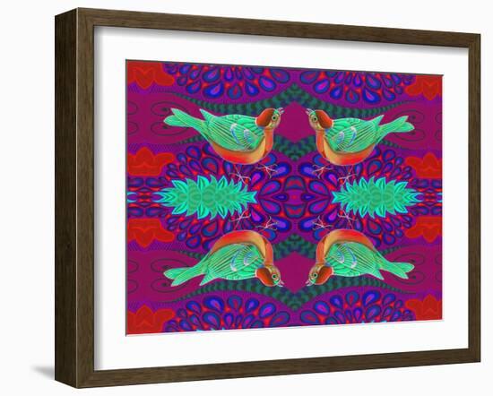 Tree Sparrow Pattern-Jane Tattersfield-Framed Giclee Print