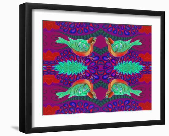 Tree Sparrow Pattern-Jane Tattersfield-Framed Giclee Print