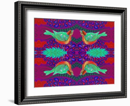 Tree Sparrow Pattern-Jane Tattersfield-Framed Giclee Print