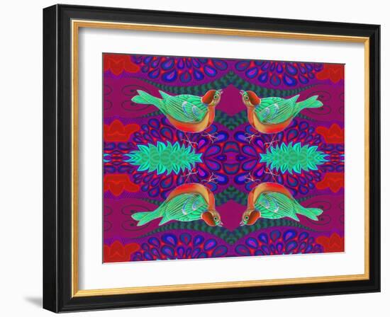 Tree Sparrow Pattern-Jane Tattersfield-Framed Giclee Print