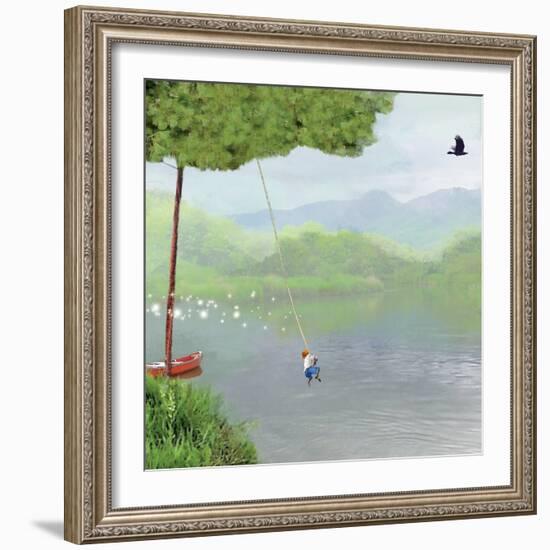 Tree Swing-Nancy Tillman-Framed Art Print