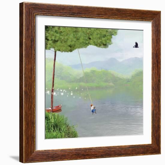 Tree Swing-Nancy Tillman-Framed Art Print