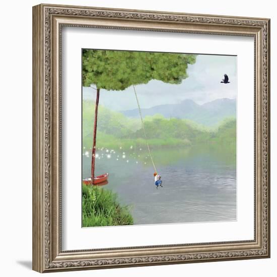 Tree Swing-Nancy Tillman-Framed Art Print