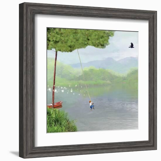 Tree Swing-Nancy Tillman-Framed Art Print