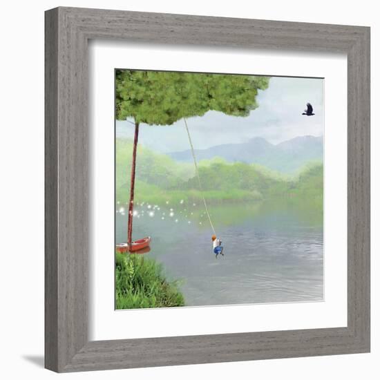 Tree Swing-Nancy Tillman-Framed Art Print