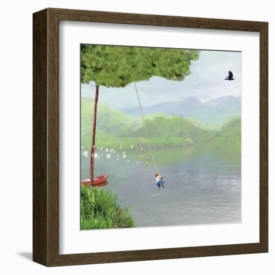 Tree Swing-Nancy Tillman-Framed Art Print