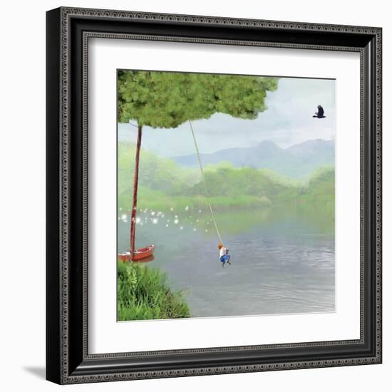 Tree Swing-Nancy Tillman-Framed Art Print