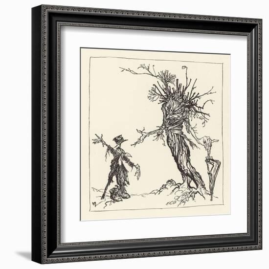 Tree Talks to Scarecrow-Arthur Rackham-Framed Art Print