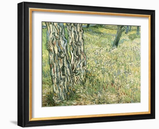 Tree Trunks in Grass, 1890-Vincent van Gogh-Framed Giclee Print