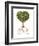 Tree with Foliage in the Shape of a Heart with Roots as Text Love-null-Framed Art Print