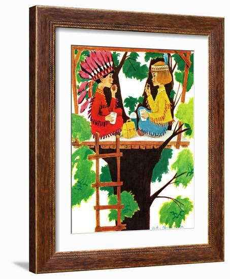 Treehouse Lunch - Jack & Jill-Ruth and Charles Newton-Framed Giclee Print