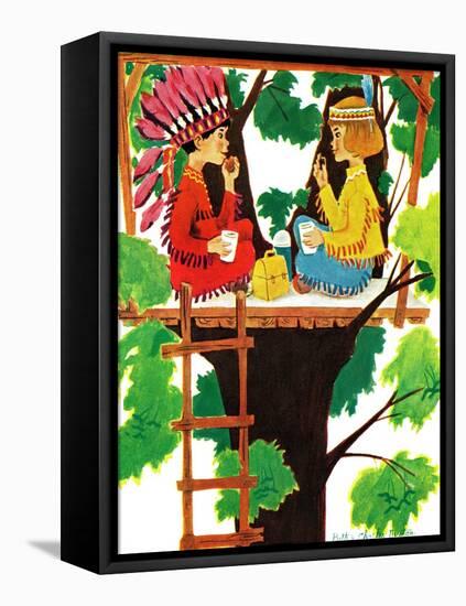 Treehouse Lunch - Jack & Jill-Ruth and Charles Newton-Framed Premier Image Canvas