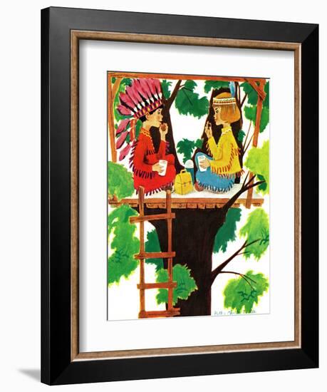 Treehouse Lunch - Jack & Jill-Ruth and Charles Newton-Framed Giclee Print