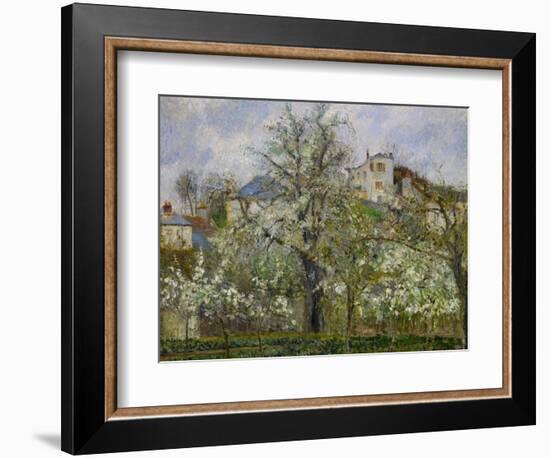 Trees and Flowers, Spring at Pontoise, 1877-Camille Pissarro-Framed Giclee Print