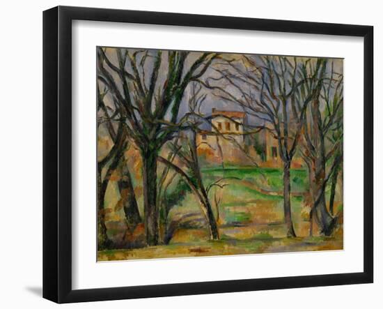 Trees and Houses, circa 1885-Paul Cézanne-Framed Giclee Print