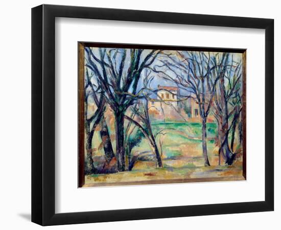Trees and Houses Painting by Paul Cezanne (1839-1906) 19Th Century Sun. 0,54X0,73 M Paris, Musee De-Paul Cezanne-Framed Giclee Print