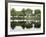 Trees are Reflected in Still Water on the Esplanade Along the Charles River in Boston-null-Framed Photographic Print