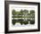 Trees are Reflected in Still Water on the Esplanade Along the Charles River in Boston-null-Framed Photographic Print