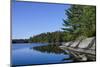 Trees at small lake in Muskoka, Ontario, Canada-null-Mounted Photographic Print