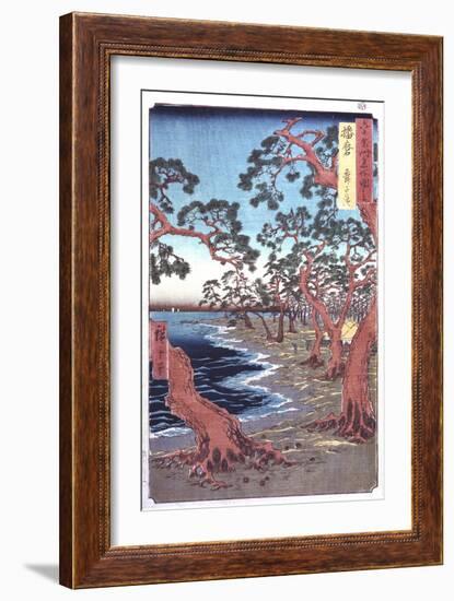 Trees Beside a Lake, 19th Century-Ando Hiroshige-Framed Giclee Print