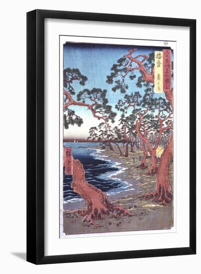 Trees Beside a Lake, 19th Century-Ando Hiroshige-Framed Giclee Print