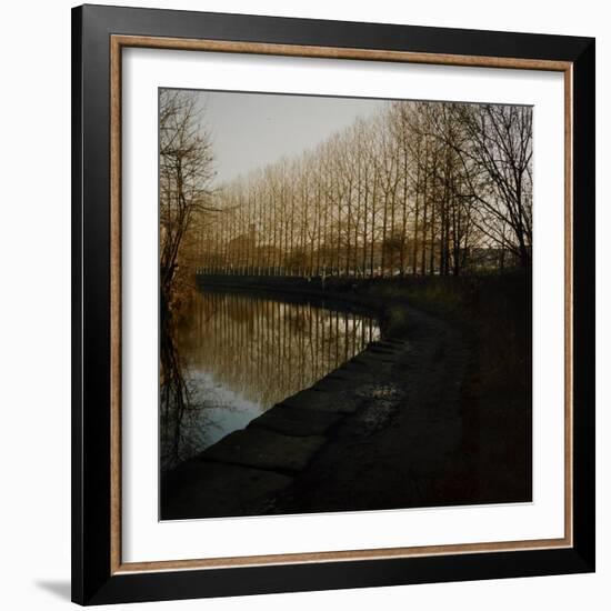 Trees Growing Along Canal in Bradford-Fay Godwin-Framed Giclee Print