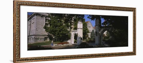 Trees in a Campus, Sample Gates, Indiana University, Bloomington, Monroe County, Indiana, USA-null-Framed Photographic Print